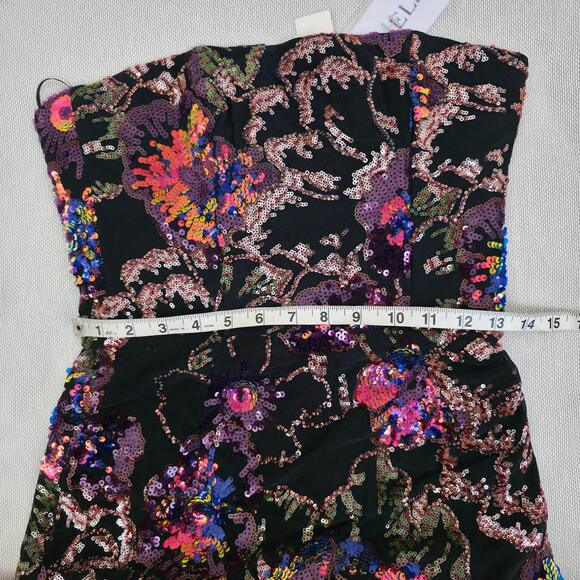 Helsi Helen Strapless Floral Stretch Sequin Mermaid Maxi Dress Sz Medium NWT - Picture 8 of 11